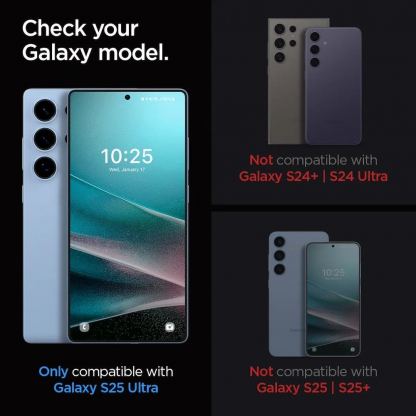 Spigen Glas.Tr Ez Fit Privacy Tempered Glass 2 Pack - 2 броя стъклени защитни покрития с определен ъгъл на виждане за дисплея за Samsung Galaxy S25 Ultra 2