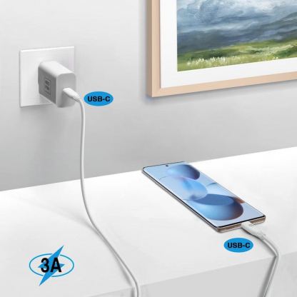 Neofier USB-C to USB-C Data Cable 60W - кабел с бързо зареждане за устройства с USB-C порт (100 см) (бял)  4