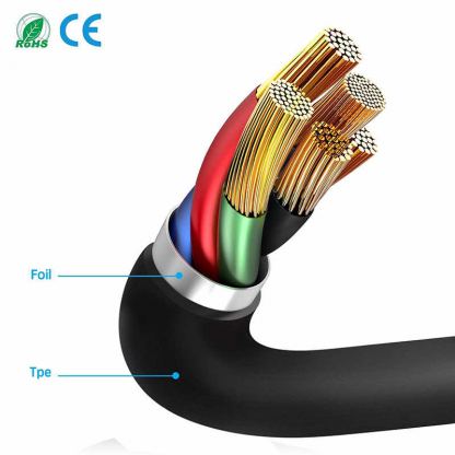 Neofier USB-C to USB-C Data Cable 60W - кабел с бързо зареждане за устройства с USB-C порт (100 см) (черен)  3