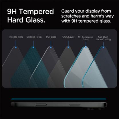 Spigen Glas.tR EZ Fit Tempered Glass 1pc - калено стъклено защитно покритие за дисплея на iPhone 16 Pro Max (прозрачен)(bulk) 9