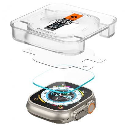 Spigen Tempered Glass GLAS.tR EZ Fit 1pc - стъклено защитно покритие за дисплея на Apple Watch Ultra 49мм (прозрачен)(bulk) 3