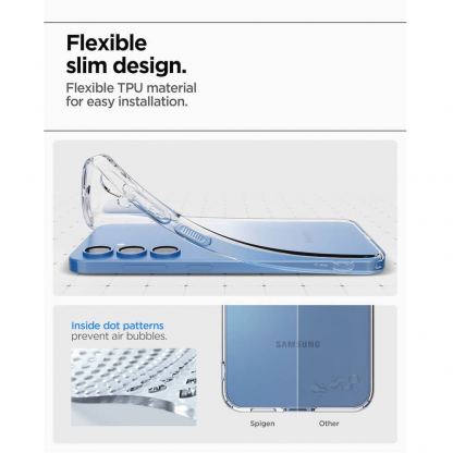 Spigen Liquid Crystal Case - тънък силиконов (TPU) калъф за Samsung Galaxy S25 Plus (прозрачен)  16