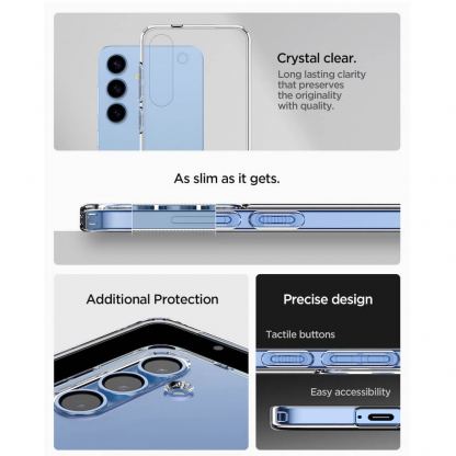 Spigen Liquid Crystal Case - тънък силиконов (TPU) калъф за Samsung Galaxy S25 Plus (прозрачен)  17