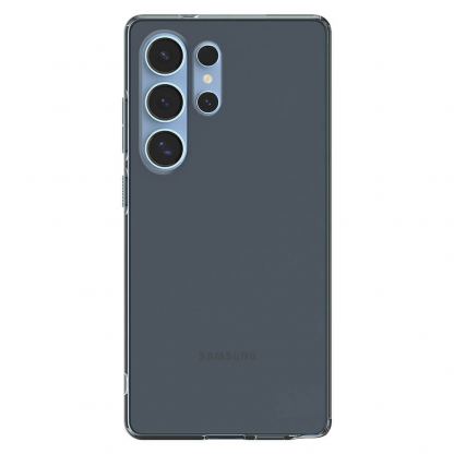 Spigen Liquid Crystal Case - тънък силиконов (TPU) калъф за Samsung Galaxy S25 Ultra (черен-прозрачен)  2