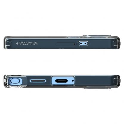 Spigen Liquid Crystal Case - тънък силиконов (TPU) калъф за Samsung Galaxy S25 Ultra (черен-прозрачен)  5