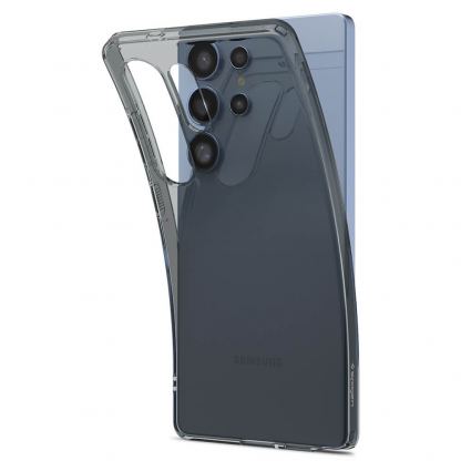 Spigen Liquid Crystal Case - тънък силиконов (TPU) калъф за Samsung Galaxy S25 Ultra (черен-прозрачен)  7