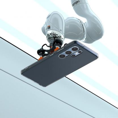 Spigen Liquid Crystal Case - тънък силиконов (TPU) калъф за Samsung Galaxy S25 Ultra (черен-прозрачен)  8