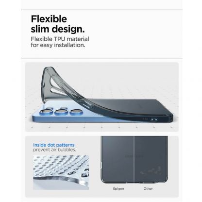 Spigen Liquid Crystal Case - тънък силиконов (TPU) калъф за Samsung Galaxy S25 Ultra (черен-прозрачен)  16