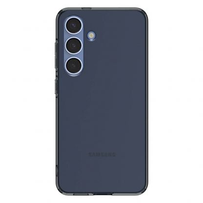 Spigen Liquid Crystal Case - тънък силиконов (TPU) калъф за Samsung Galaxy S25 (черен-прозрачен)  2