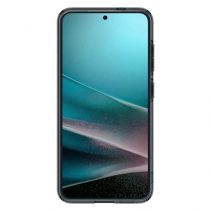 Spigen Liquid Crystal Case - тънък силиконов (TPU) калъф за Samsung Galaxy S25 (черен-прозрачен)  3