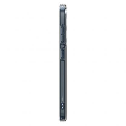 Spigen Liquid Crystal Case - тънък силиконов (TPU) калъф за Samsung Galaxy S25 (черен-прозрачен)  4