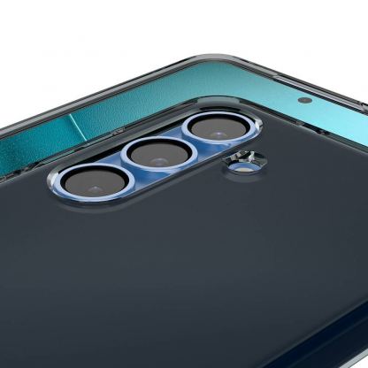Spigen Liquid Crystal Case - тънък силиконов (TPU) калъф за Samsung Galaxy S25 (черен-прозрачен)  9