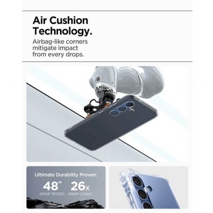 Spigen Liquid Crystal Case - тънък силиконов (TPU) калъф за Samsung Galaxy S25 (черен-прозрачен)  15