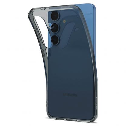 Spigen Liquid Crystal Case - тънък силиконов (TPU) калъф за Samsung Galaxy S25 Plus (черен-прозрачен)  7