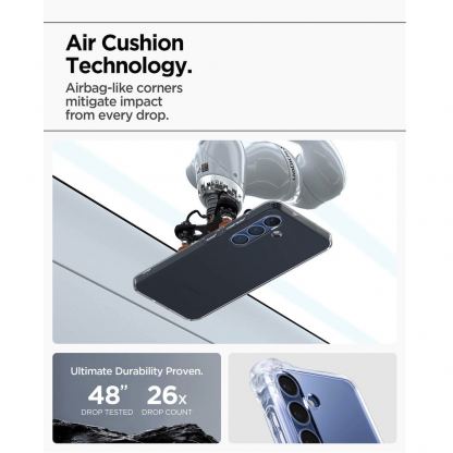 Spigen Liquid Crystal Case - тънък силиконов (TPU) калъф за Samsung Galaxy S25 Plus (черен-прозрачен)  15