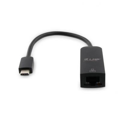 LMP USB-C with Ethernet Adapter 2.5Gb/s - адаптер USB-C към Ethernet за компютри с USB-C порт (черен) 2