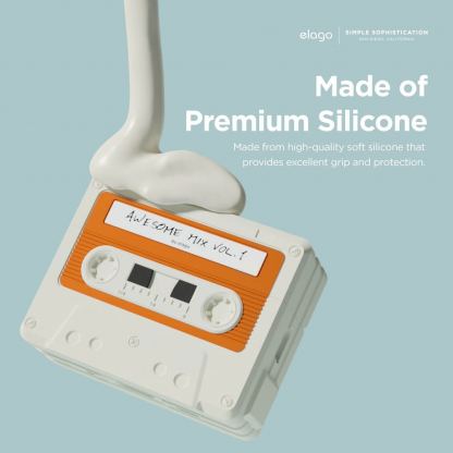 Elago AirPods Pro 2 Cassette Case - силиконов калъф за Apple AirPods Pro 2 (бял) 8