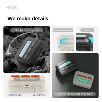 Elago AirPods Pro 2 Pager Case - силиконов калъф за Apple AirPods Pro 2 (бял) 6