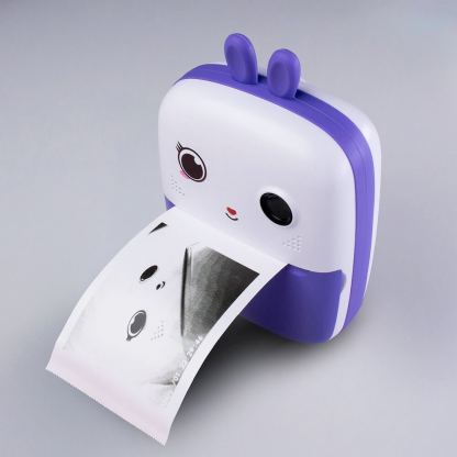 Mini Kids Portable Thermal Printer With Camera HURC10F - фотоапарат и безжичен термопринтер (лилав) 5