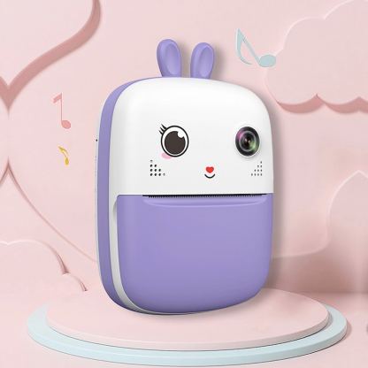 Mini Kids Portable Thermal Printer With Camera HURC10F - фотоапарат и безжичен термопринтер (лилав) 11