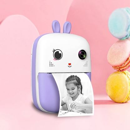 Mini Kids Portable Thermal Printer With Camera HURC10F - фотоапарат и безжичен термопринтер (лилав) 13