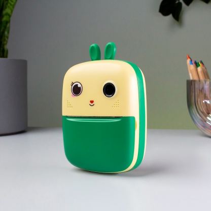 Mini Kids Portable Thermal Printer With Camera HURC10Z - фотоапарат и безжичен термопринтер (зелен) 9