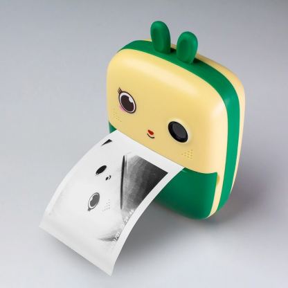 Mini Kids Portable Thermal Printer With Camera HURC10Z - фотоапарат и безжичен термопринтер (зелен) 10