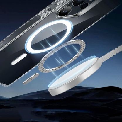 ESR Classic Hybrid HaloLock MagSafe Case - хибриден кейс с висока степен на защита с MagSafe за Samsung Galaxy S25 Ultra (прозрачен)  3