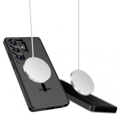 Tech-Protect MagMat MagSafe Case - хибриден удароустойчив кейс с MagSafe за Samsung Galaxy S25 Ultra (черен-мат) 2