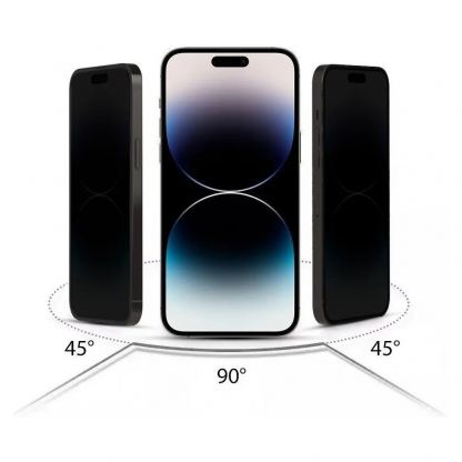 Hofi Anti-Spy Pro Plus Full Screen Tempered Glass 2 Pack - 2 броя калени стъклени защитни покрития с определен ъгъл на виждане за дисплея на Samsung Galaxy S25 Ultra (черен-прозрачен) 2