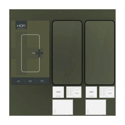 Hofi Glass Pro Plus Tempered Glass 2.5D 2 Pack - 2 броя калени стъклени защитни покрития за дисплея на Samsung Galaxy S25 (черен-прозрачен) 4