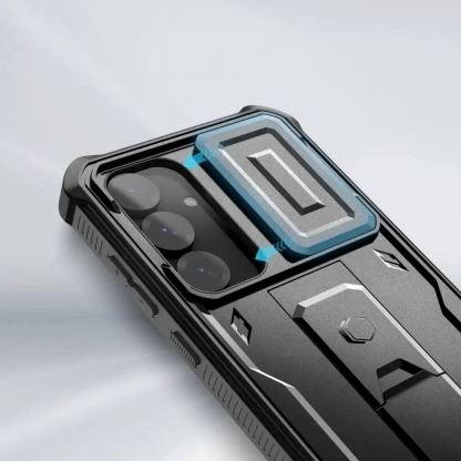 Tech-Protect Kevlar Cam Plus Case - удароустойчив хибриден кейс за Samsung Galaxy S25 (черен) 3