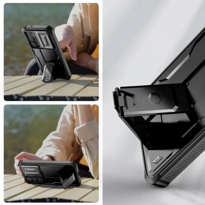 Tech-Protect Kevlar Cam Plus Case - удароустойчив хибриден кейс за Samsung Galaxy S25 (черен) 4