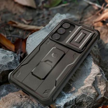 Tech-Protect Kevlar Cam Plus Case - удароустойчив хибриден кейс за Samsung Galaxy S25 (черен) 6