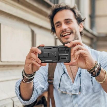 Tech-Protect Kevlar Cam Plus Case - удароустойчив хибриден кейс за Samsung Galaxy S25 (черен) 7