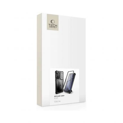 Tech-Protect Kevlar Cam Plus Case - удароустойчив хибриден кейс за Samsung Galaxy S25 (черен) 8