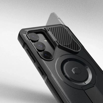 Tech-Protect Kevlar MagSafe Case - удароустойчив хибриден кейс с MagSafe за Samsung Galaxy S25 (черен) 2