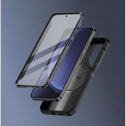 Tech-Protect Kevlar MagSafe Case - удароустойчив хибриден кейс с MagSafe за Samsung Galaxy S25 (черен) 4