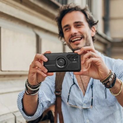 Tech-Protect Kevlar MagSafe Case - удароустойчив хибриден кейс с MagSafe за Samsung Galaxy S25 (черен) 7