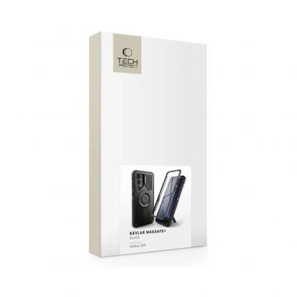 Tech-Protect Kevlar MagSafe Case - удароустойчив хибриден кейс с MagSafe за Samsung Galaxy S25 (черен) 8