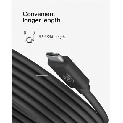 Belkin Connect USB4 USB-C to USB-C Cable 240W - здрав USB4 кабел с въжена оплетка за устройства с USB-C порт (200 см) (черен) 7