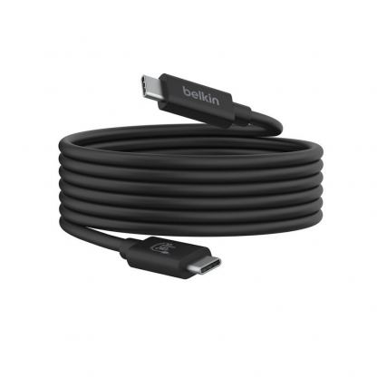 Belkin Connect USB4 USB-C to USB-C Cable 240W - здрав USB4 кабел с въжена оплетка за устройства с USB-C порт (200 см) (черен) 9