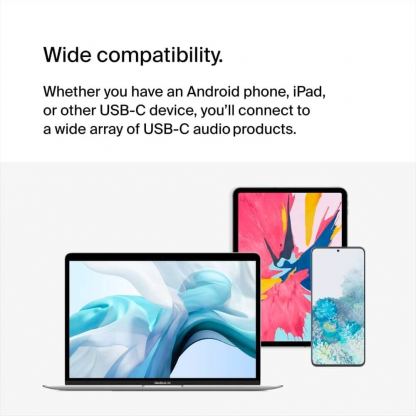 Belkin RockStar 3.5mm Audio + USB-C Charge Adapter V2 - активен адаптер USB-C към 3.5 мм. аудио изход и USB-C изход (бял)  5