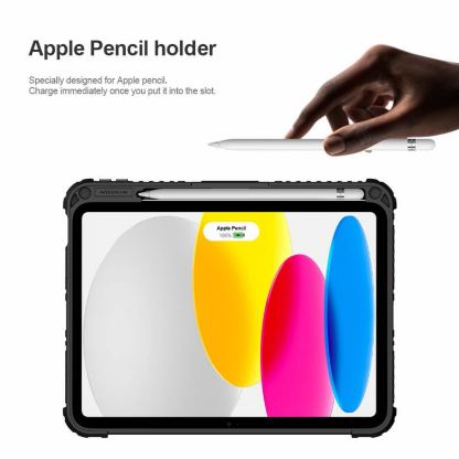 Nillkin Bumper Combo Keyboard Protective Case - удароустойчив кейс, с отделяща клавиатура и поставка за iPad 10 (2022), iPad 11 (2025) (черен) 5