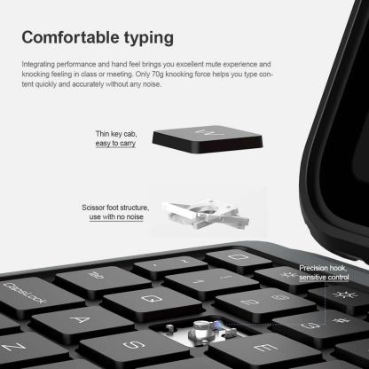 Nillkin Bumper Combo Keyboard Protective Case - удароустойчив кейс, с отделяща клавиатура и поставка за iPad 10 (2022), iPad 11 (2025) (черен) 7