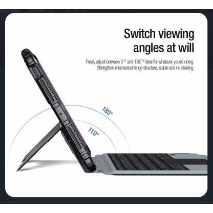 Nillkin Bumper Combo Keyboard Protective Case Backlit Version - удароустойчив кейс, с отделяща клавиатура и поставка за iPad Pro 13 (2024) 6