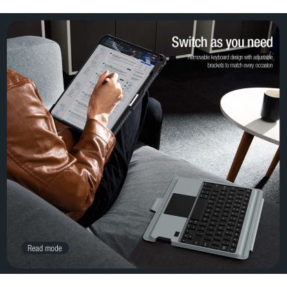 Nillkin Bumper Combo Keyboard Protective Case Backlit Version - удароустойчив кейс, с отделяща клавиатура и поставка за iPad Pro 13 (2024) 8
