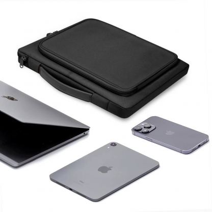 Tech-Protect Basic Laptop Bag 16 - елегантна чанта за MacBook Pro 15 и лаптопи до 16 инча (черен) 6