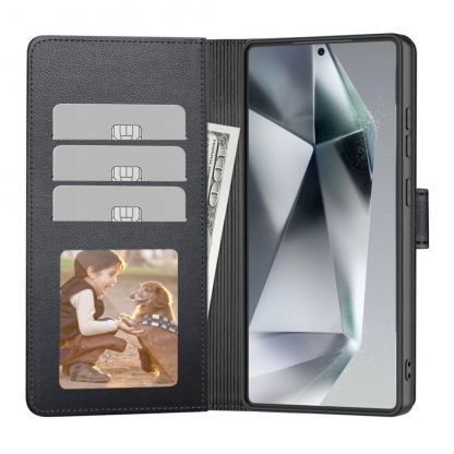 Tech-Protect Wallet Leather Flip Case - кожен калъф, тип портфейл за Xiaomi Redmi Note 14 5G (черен) 2