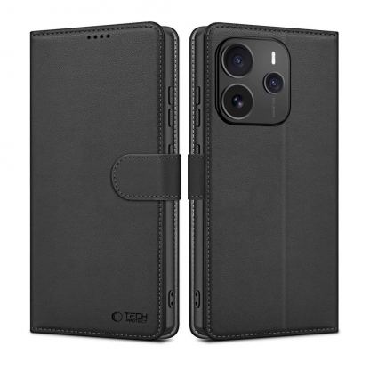 Tech-Protect Wallet Leather Flip Case - кожен калъф, тип портфейл за Xiaomi Redmi Note 14 5G (черен) 3